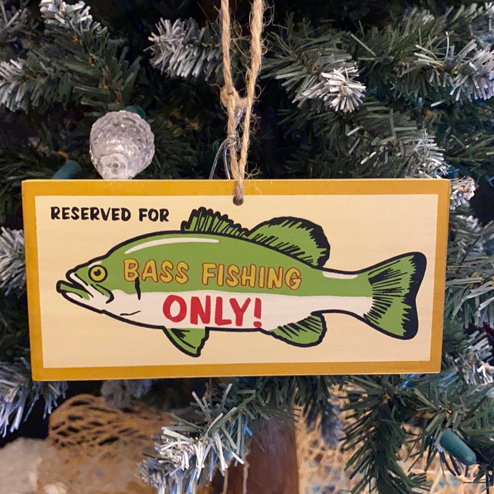Bass fishing ornament